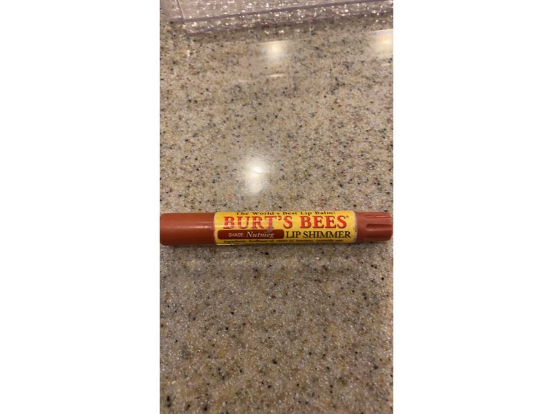 Burt's Bees Lip Shimmer, Nutmeg, .09-Ounce Tubes (Pack of 4)
