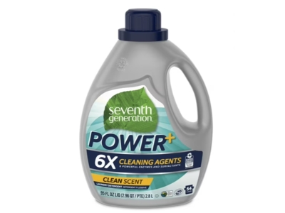 Seventh Generation Power+ Laundry Detergent, Clean Scent, 54 Loads, 95 fl oz/2.8 L