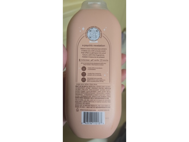 Method Body Wash, Tonka Bean Vanilla Mocha, 18 fl oz/532 mL