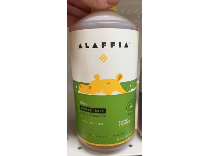 Alaffia Kids Bubble Bath, Coconut Chamomile, 32 fl oz/950 mL