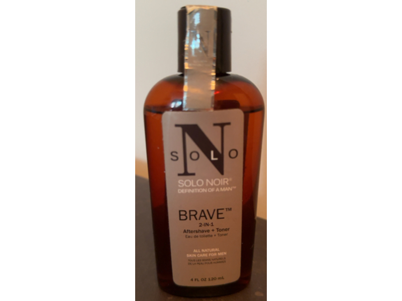 Solo Noir Brave All Natural Aftershave & Toner, 4 fl oz/120 mL