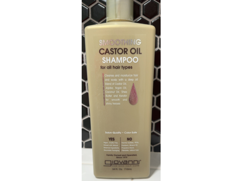 Giovanni Smoothing Shampoo, Castor Oil, 24 fl oz/710 mL