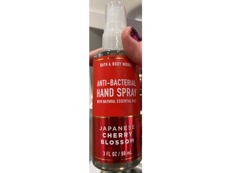 Bath & Body Works Anti-Bacterial Hand Spray, Japanese Cherry Blossom, 3 fl oz/88 mL