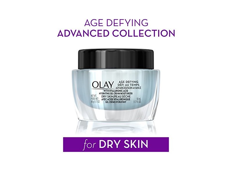 Olay Age Defying Advanced Hydrating Gel Moisturizer, Hyaluronic Acid, 1.7 fl oz/48 g.