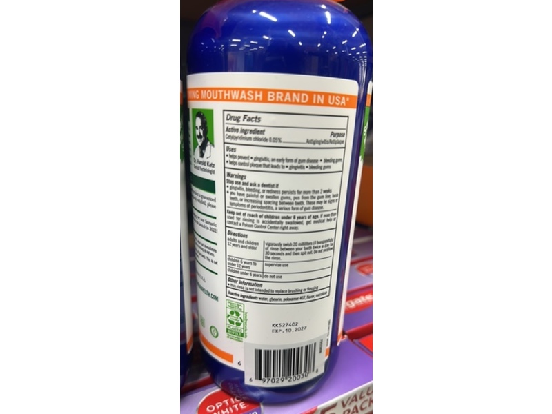 Thera Breath Healthy Gums Oral Rinse, Clean Mint, 33.8 fl oz/1 L