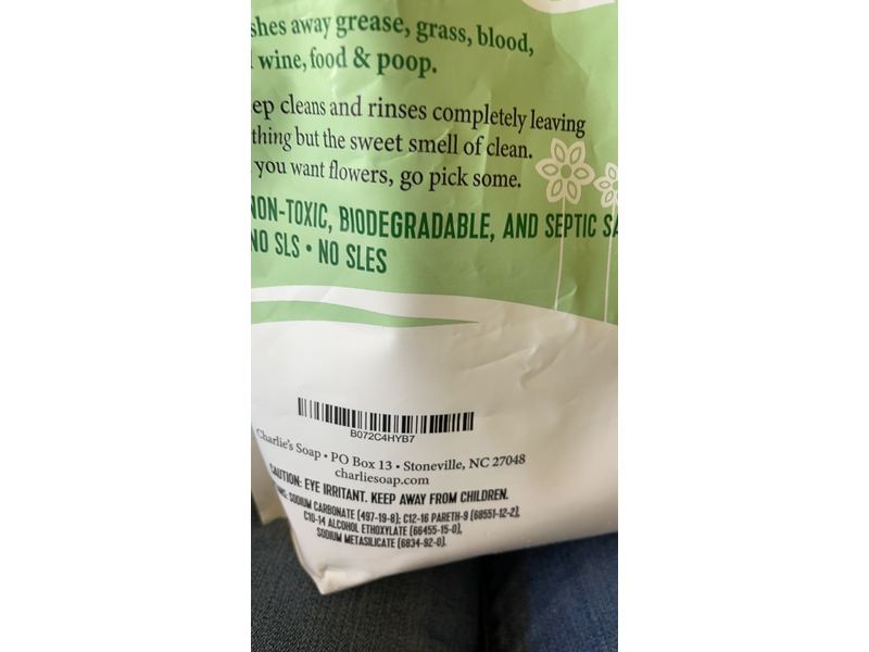 Charlie's Soap Laundry Powder, Fragrance Free, 300 Loads, 3.6 kg