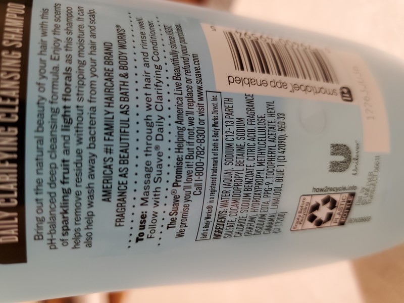 Suave Essentials Daily Clarifying & Cleansing Shampoo, 22.5 fl oz/665 mL