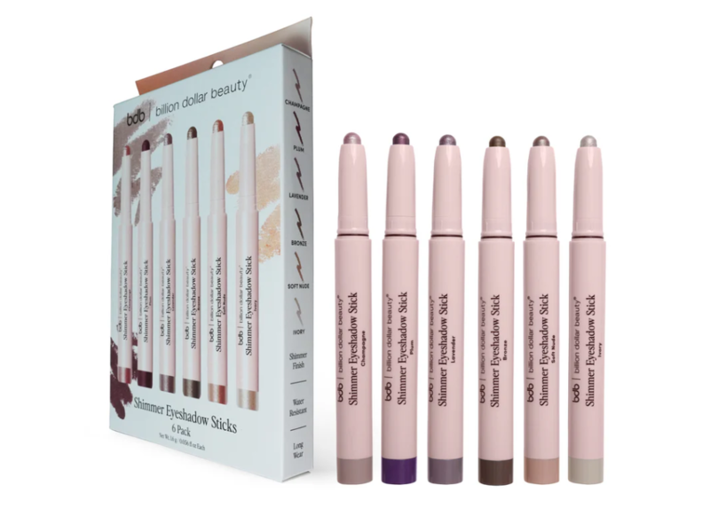 Bdb Shimmer Eyeshadow Sticks, Pink, 0.056 fl oz/1.6 g, Pack Of 6