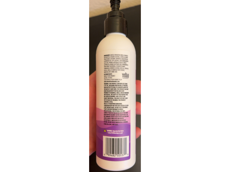 365 Whole Foods Market CBD Body Lotion, Lavender Vanilla, 6 oz/170 g
