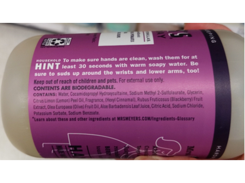 Mrs. Meyer's Clean Day Hand Soap, 12.5 fl oz/370 mL