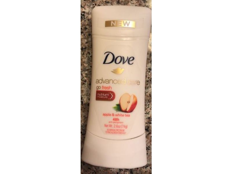 Dove 72h Advanced Care Antiperspirant Deodorant Stick, Apple & White Tea, 2.6 oz/74 g