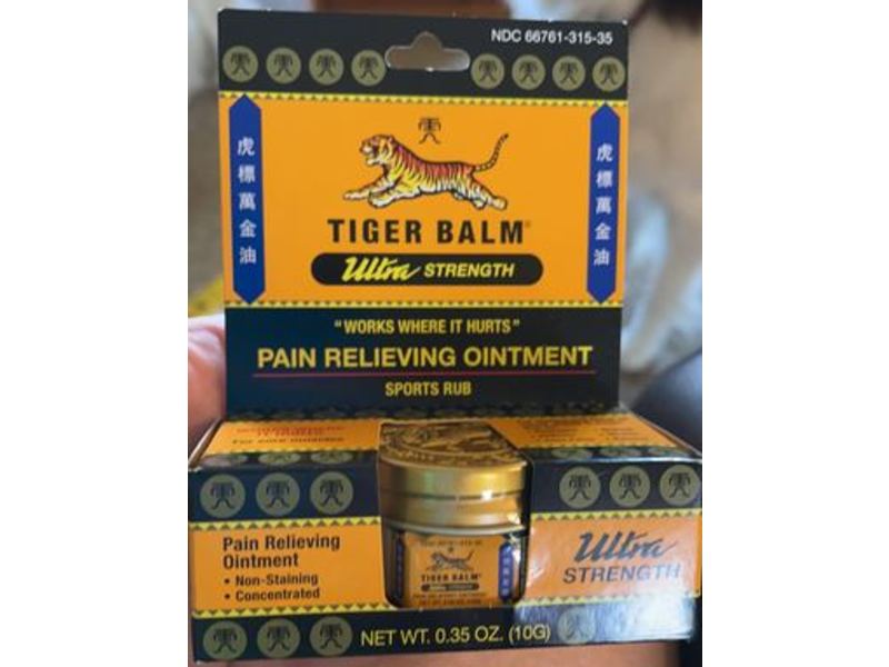 Tiger Balm Ultra Strength Pain Relieving Ointment, 0.35 oz/10 g