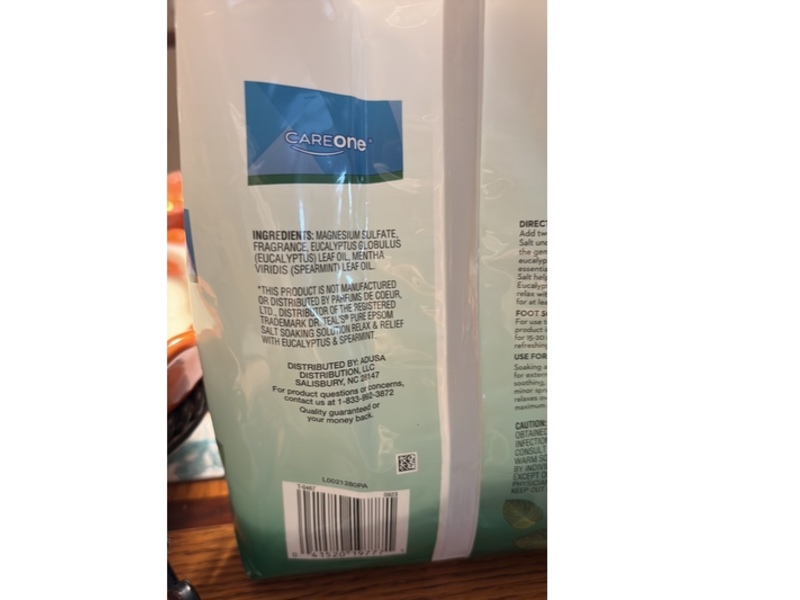 Careone Epsom Salt, Eucalyptus & Spearmint Essential Oils, 48 oz/1.36 kg