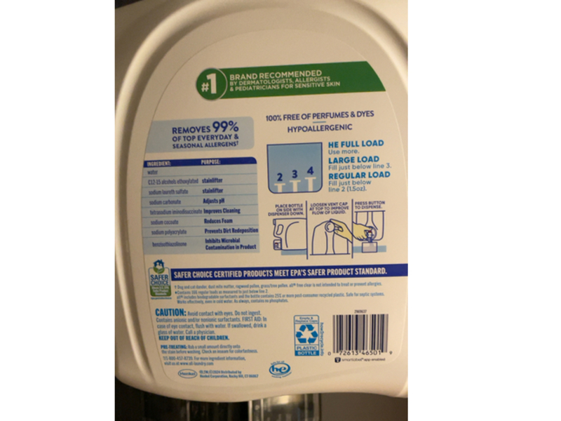 All Free Clear Laundry Detergent, The Original, 166 Loads, 250 fl oz/7.39 L