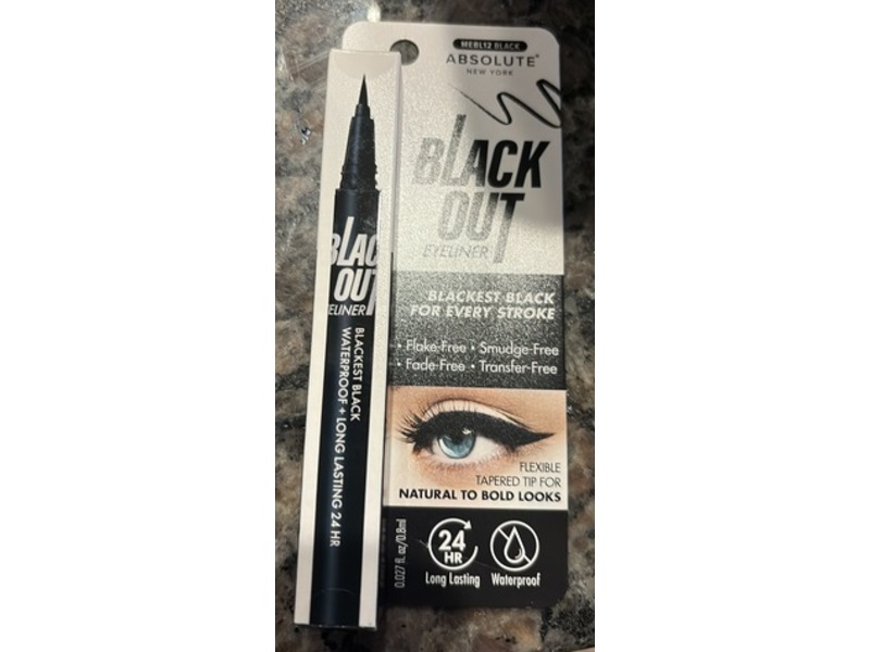 Absolute New York Black Out Eyeliner, Blackest Black, 0.027 fl oz/0.8 mL