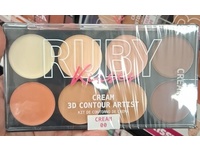 Ruby Kisses 3D Face Creator Cream Foundation & Concealer Palette, Cream 00, 0.1 fl oz/2.8 g - Image 3