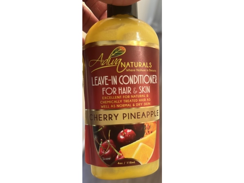 Adiva Naturals Leave-In Conditioner, Cherry Pineapple, 4 oz/118 mL