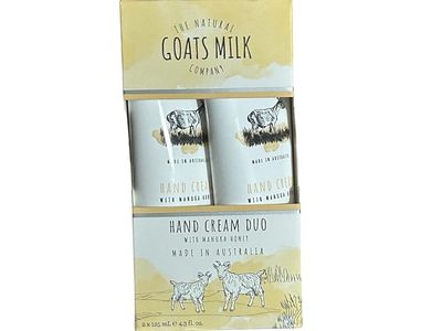 The Natural Goats Milk Company Hand Cream Set, Manuka Honey, 4.3 fl oz/125 mL, 2 Count