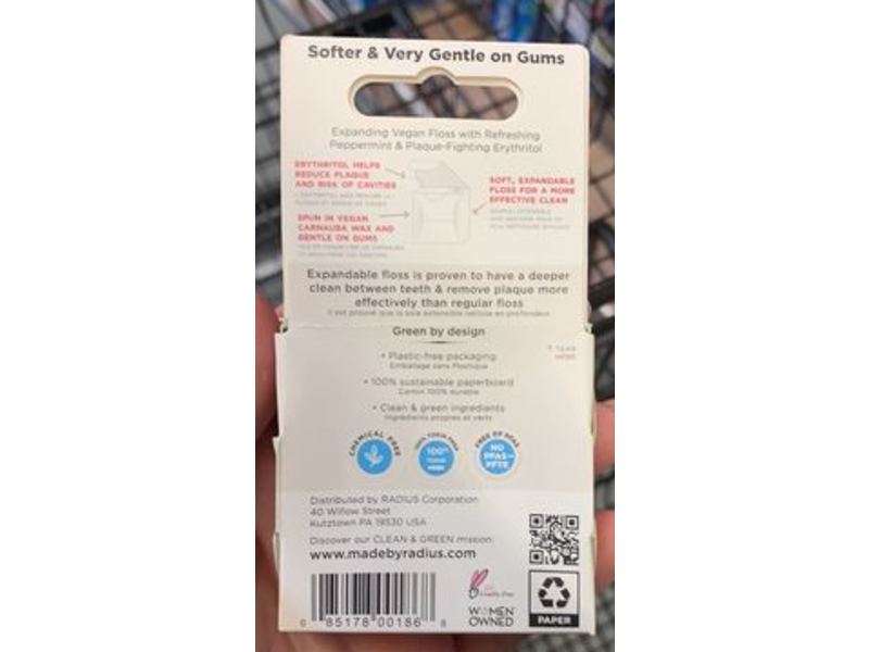 Radius Sponge Floss, Peppermint & Coconut Oil, 50 m, Pack Of 4