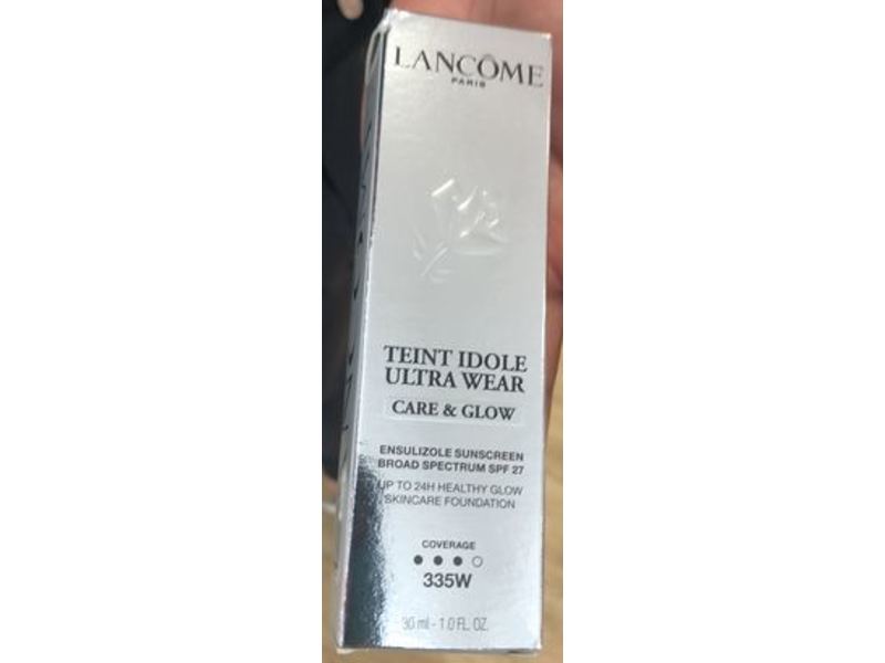 Lancome Paris Teint Idole Ultra Wear, Care & Glow, SPF 27, 335W, 1.0 fl oz/30 mL