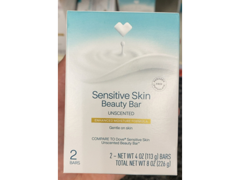 CVS Beauty Sensitive Skin Beauty Bar, 8 oz/226 g, Pack Of 2
