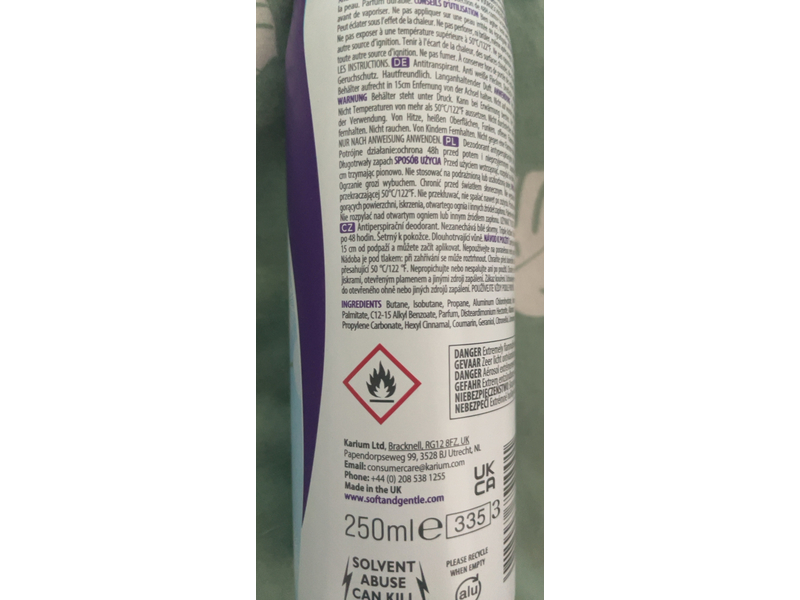 Soft & Gentle Antiperspirant Deodorant, Cotton & Lily, 250 mL