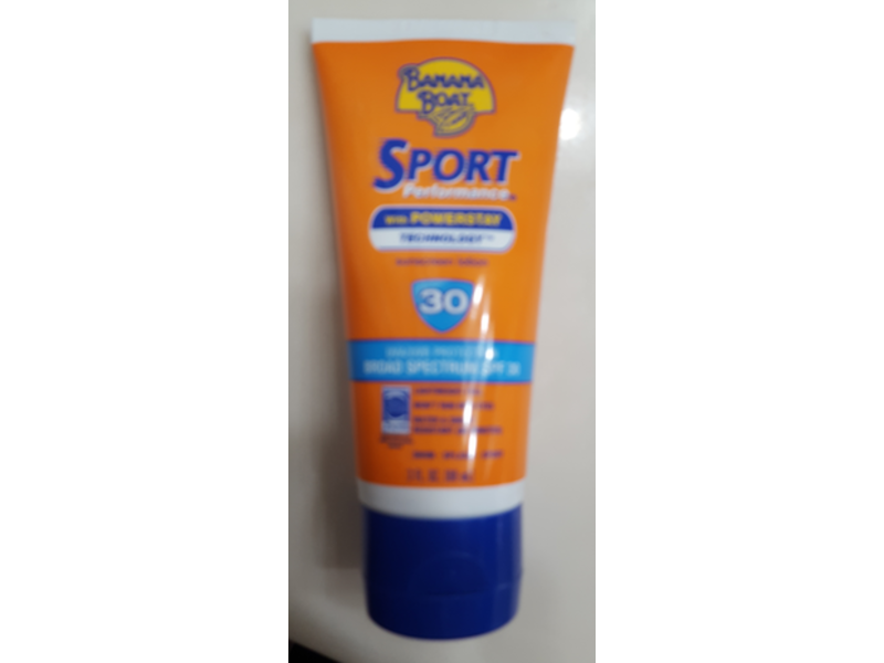 Banana Boat Sport Performance Sunscreen Lotion, SPF 30, 3 fl oz/88 mL, Pack Of 2