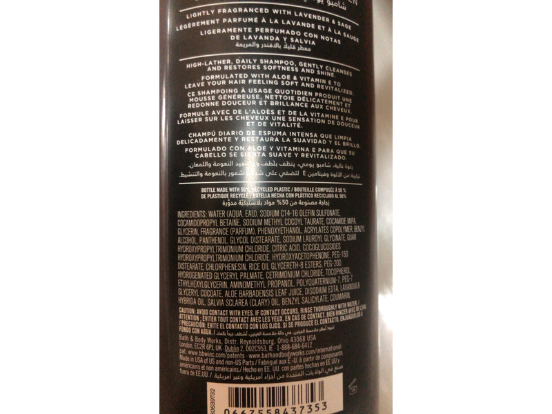 Bath & Body Works Daily Shampoo, Aloe & Vitamin E, 16 fl oz/473mL