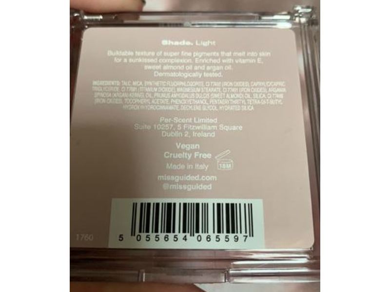 Missguided Bronze Duo Powder, Instant Vacay, Light, 0.35 oz/10 g