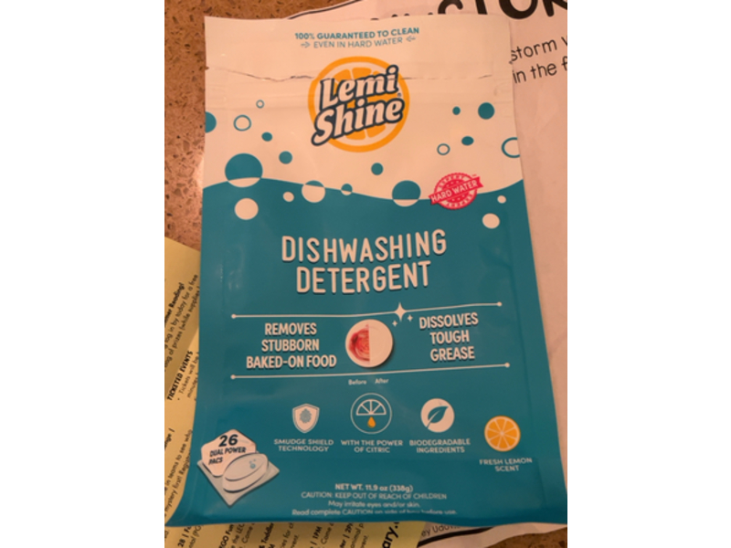 Lemi Shine Dishwashing Detergent Pacs, 11.9 oz/338 g, 26 Count