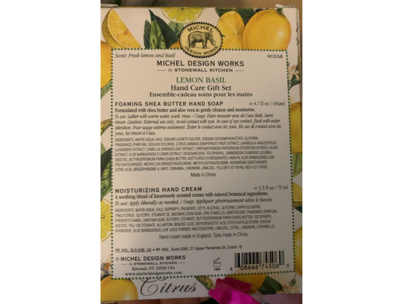 Michel Design Works Lemon Basil Hand Care Gift Set