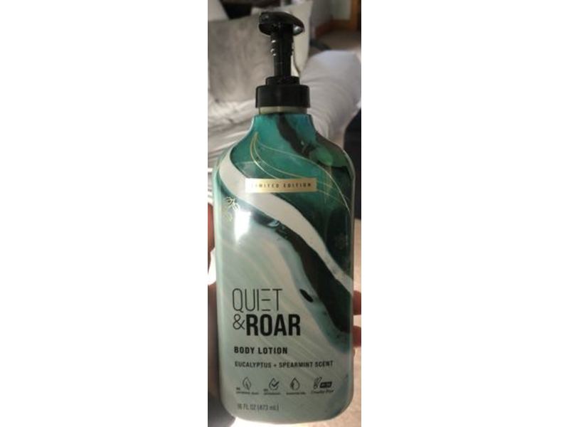 Quiet & Roar Limited Edition Body Lotion, Eucalyptus + Spearmint Scent, 16 fl oz/473 mL