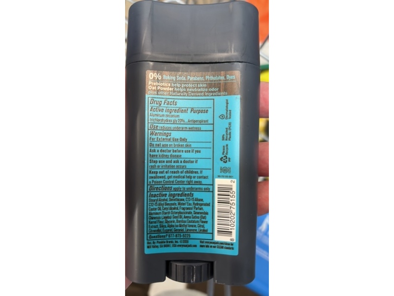 Every Man Jack Sweat Control Antiperspirant, Pacific Surg, 2.6 oz/73 g