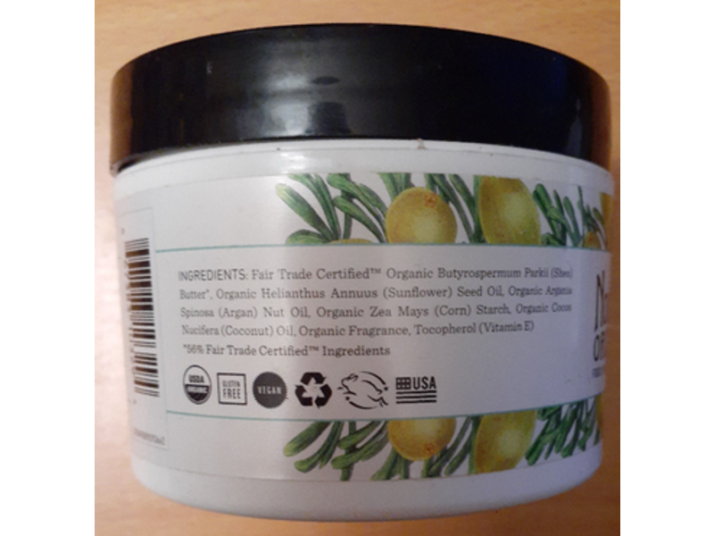 Nourish Organic Rejuvenating Argan Butter, 6.5 oz/184 g