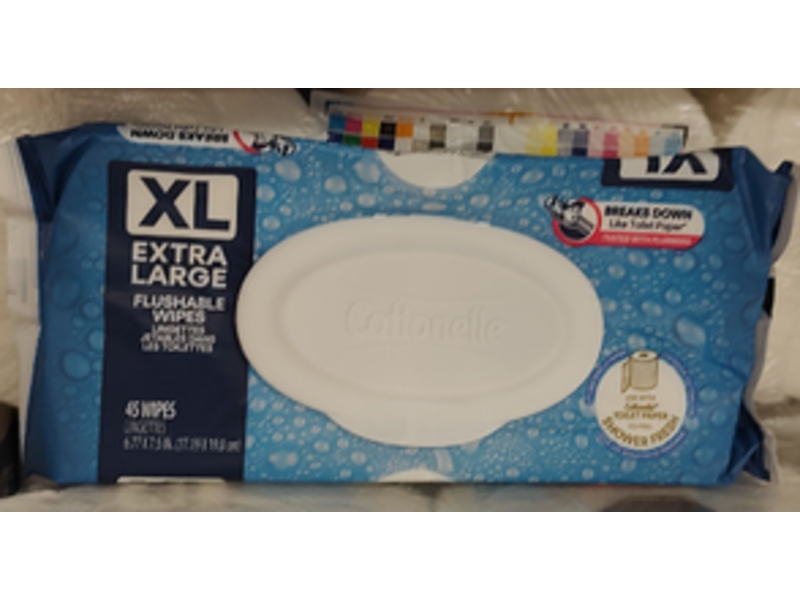 Cottonelle XL Flushable Wet Wipes, 45 Count