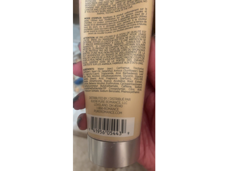 Pure Romance Coco Glow Tropical Sunless Tanner, Light To Medium, 6 fl oz/180 mL