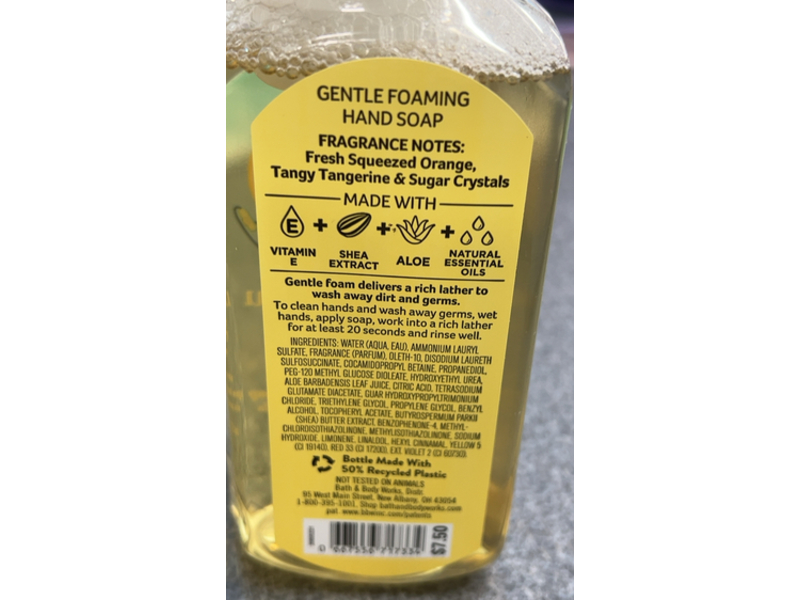 Bath & Body Works Gentle Foaming Hand Soap, Orange You Amazing, 8.75 fl oz/259 mL