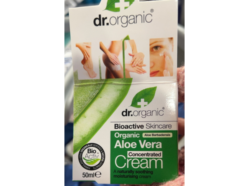 Dr. Organic Bioactive Skincare Cream, Aloe Vera Concentrated, 1.7 fl oz/50 mL
