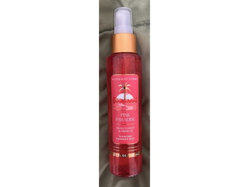 Bath & Body Works Diamond Shimmer Mist, Pink Paradise, Dragon Fruit & Hibiscus, 4.9 fl oz/145 mL