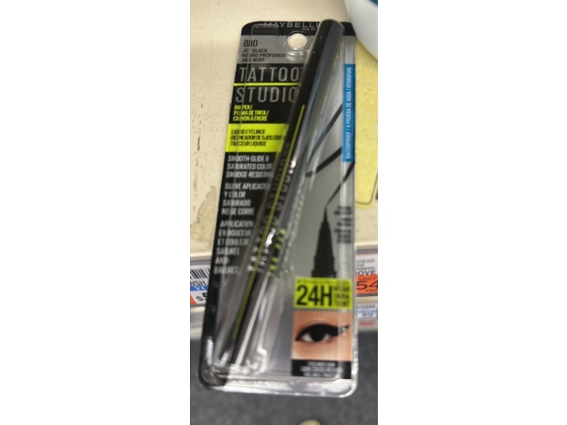 Maybelline New York Tattoo Studio Liquid Eyeliner, 880 Jet Black,