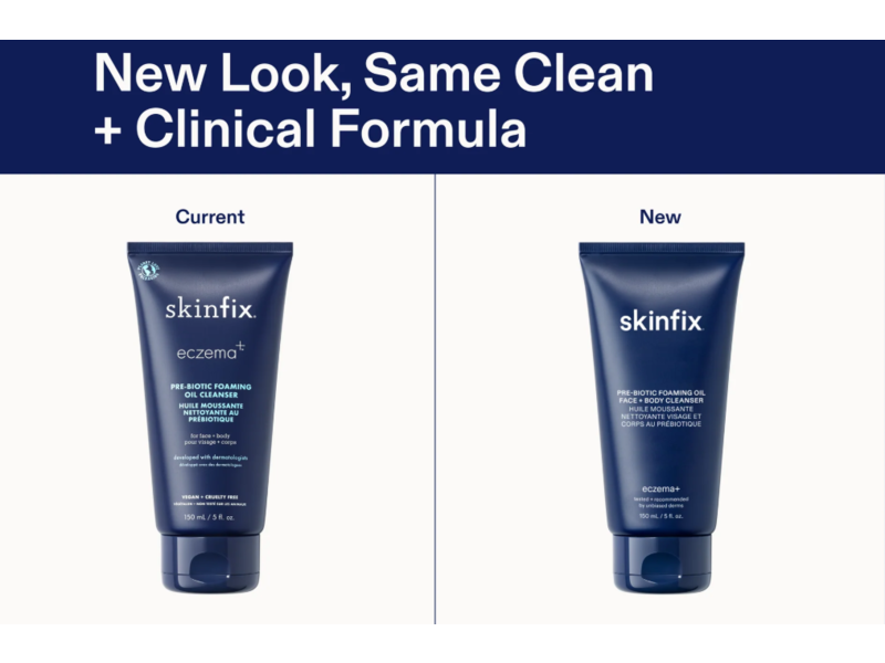 Skinfix Eczema+ Pre-Biotic Foaming Oil Cleanser, 5 fl oz/150 mL