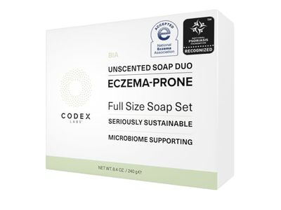 Codex Labs Eczema-Prone Soap Duo, Unscented, 8.4 oz/240 g