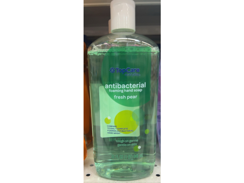 Topcare Antibacterial Foaming Hand Soap, Fresh Pear, 32 fl oz/946 mL