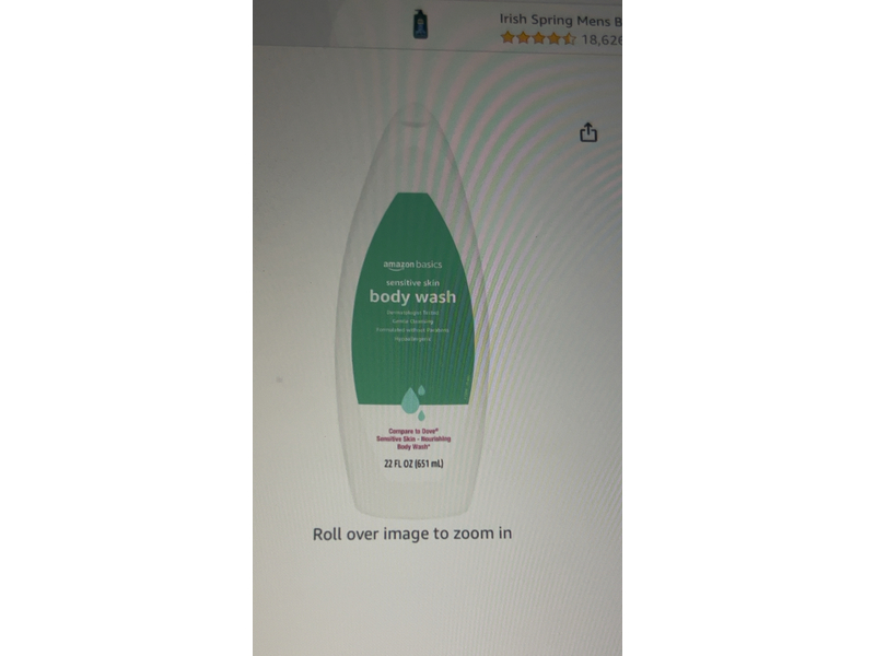 Amazon Basics Nourishing Body Wash, Sensitive Skin, 22 fl oz/651 mL
