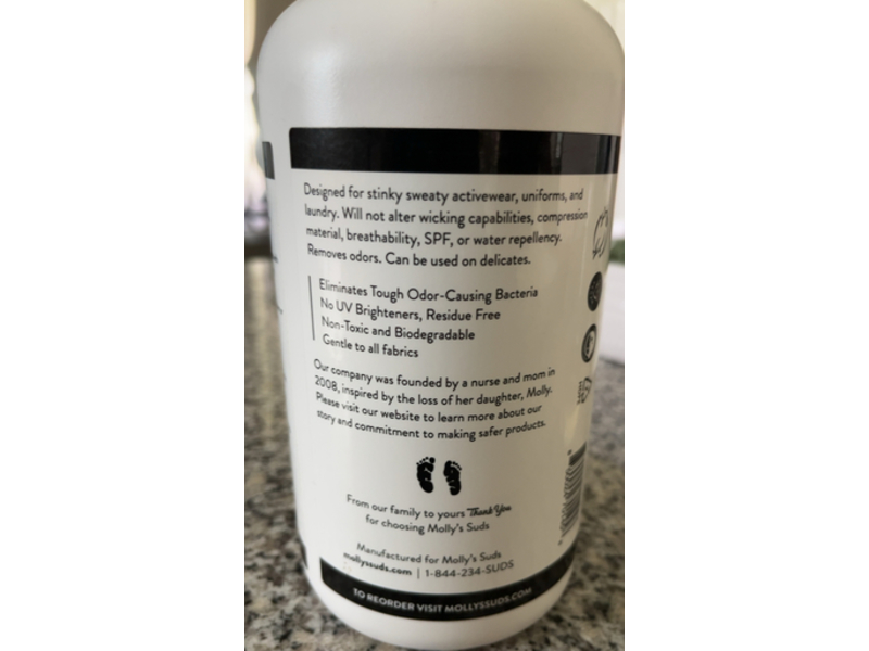 Molly's Suds All Sport Activewear Detergent, Unscented, 32 Loads, 32 fl oz