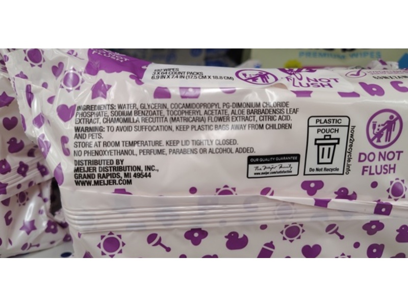 True Goodness By Meijer Baby Wipes, Free & Gentle, 64 Count