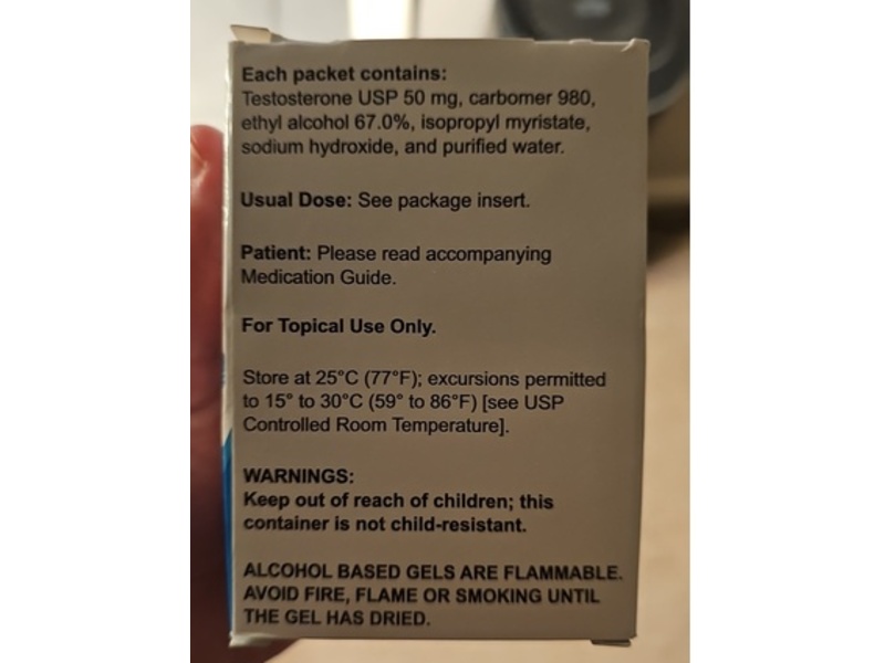 Testoterone Gel 1%, 5 g, Encube (Rx)