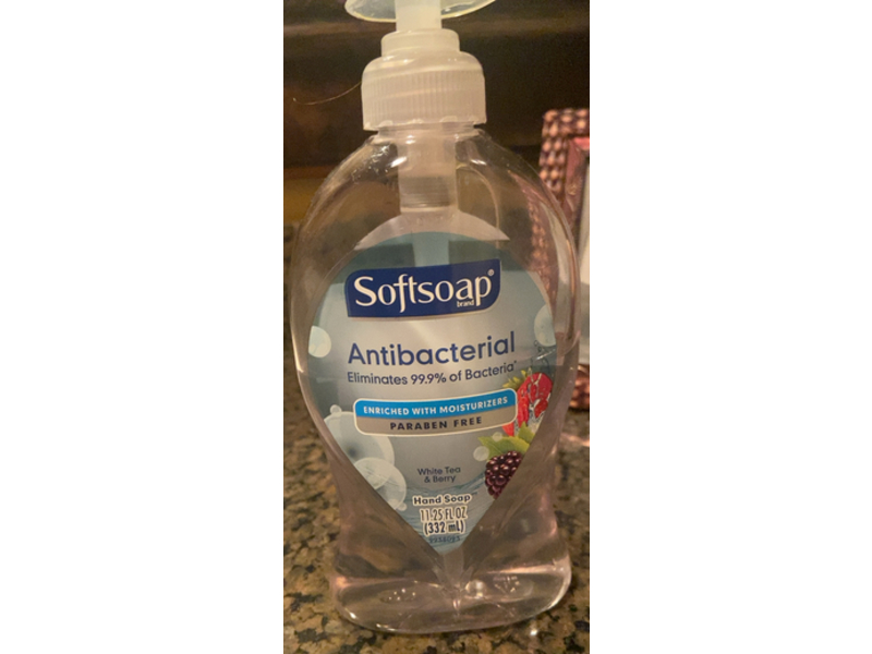 Softsoap Antibacterial Liquid Hand Soap Pump, White Tea & Berry, 11.25 fl oz/332 mL
