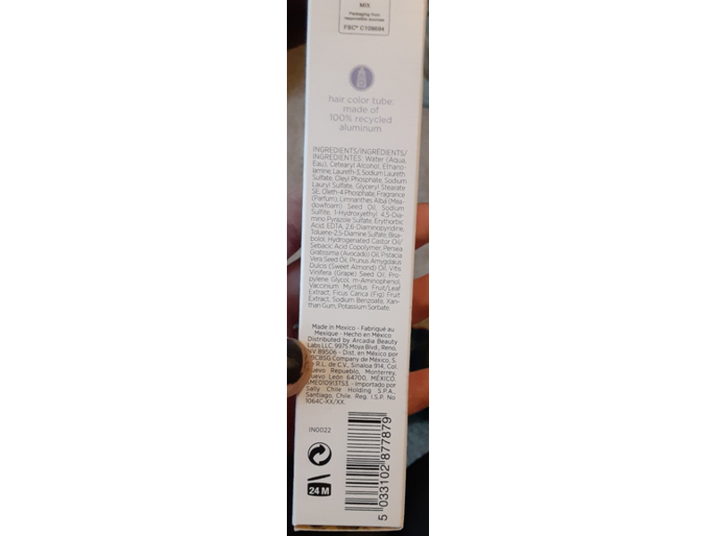 Ion Inspired By Nature Permanent Creme Hair Color, 5vv Medium Plum, Ammonia-Free, 2.05 oz/58.2 g