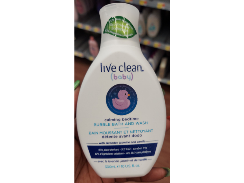 Live Clean Baby Bubble Bath & Wash, Calming Bedtime, 10 fl oz/300 mL, Pack Of 2